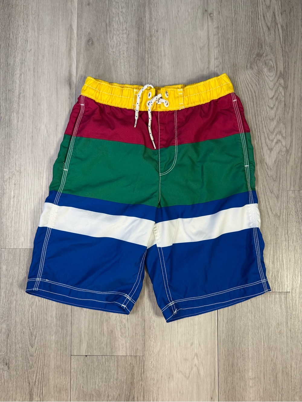 Gap Kids Boys Multicolor Striped Swim Board Shorts Mesh Lined Size XL 12